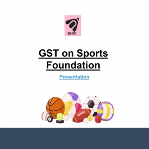 GST on Sports Foundation by NGO