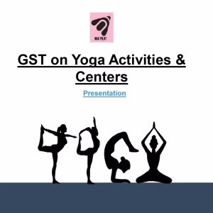 GST on Yoga centres run by NGO