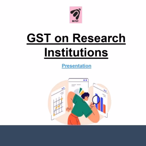 GST on Research Institutions by NGO